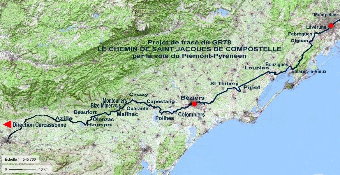 Tracé général du GR78